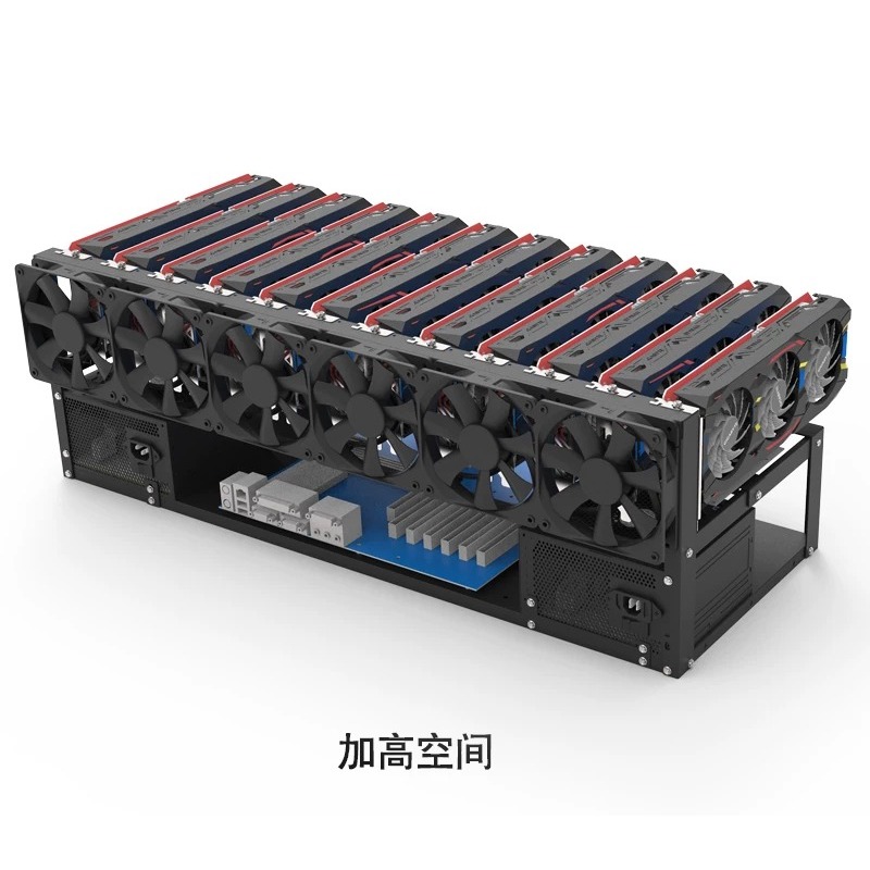 ATX B250 메인보드용 12개 GPU 채굴 장치 프 - 12 Gpu Open Air Frame Case 리뷰 및 가격